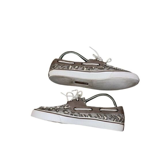 Sperry Top-Sider 9771643 Leopard Taupe Boat Deck Loafers Shoes Women's US 8.5 M - Picture 3 of 10